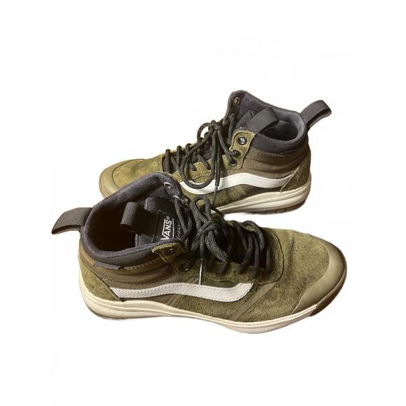 Vans UltraRange Sneakers Women's 7.5 Men's 6 Green Black Suede Indie Skater EUC - Picture 3 of 8